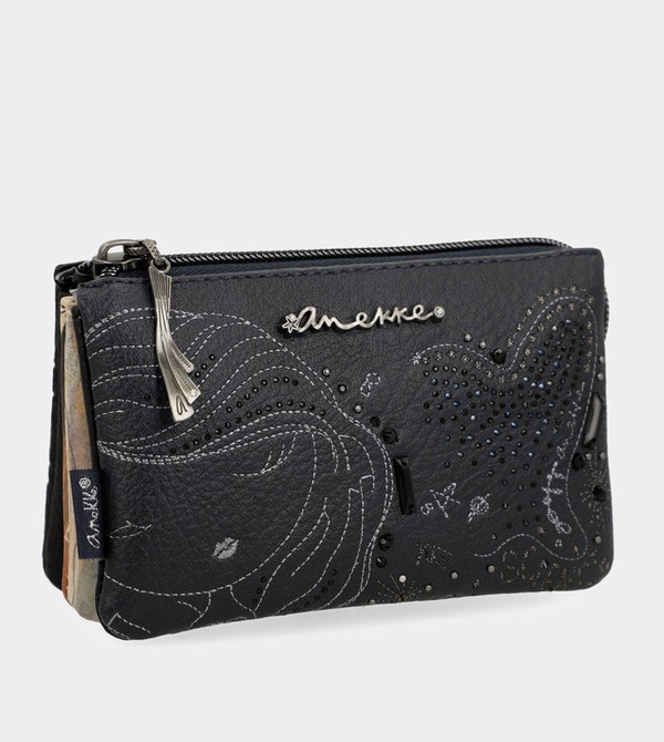 Carteras Anekke Studio Navy Blue Triple Coin | 849LJTSGC