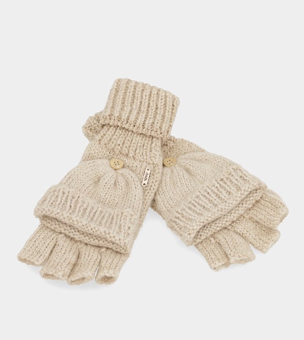 Guantes Anekke Beige Logo Mittens | 275KFMGVS