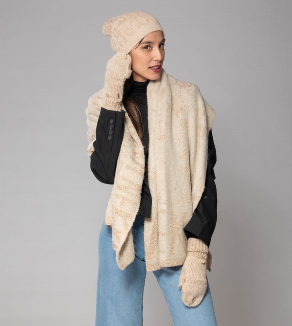 Guantes Anekke Beige Logo Mittens | 275KFMGVS