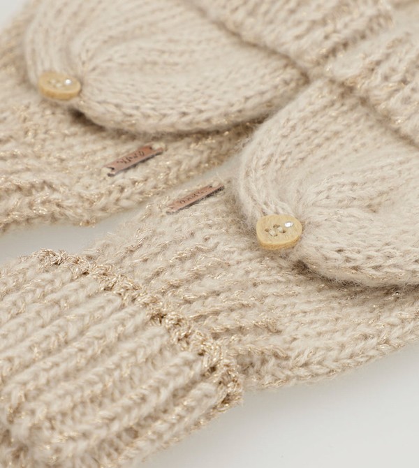 Guantes Anekke Beige Logo Mittens | 275KFMGVS