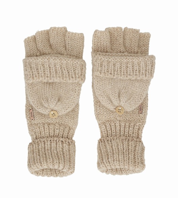 Guantes Anekke Beige Logo Mittens | 275KFMGVS