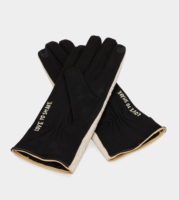 Guantes Anekke Black And Beige Contemporary | 148FKPSTR