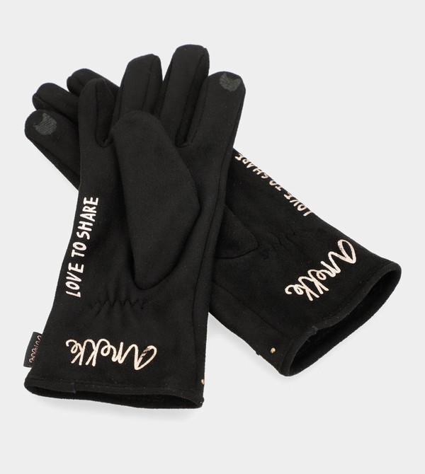 Guantes Anekke Black Fleece-lined | 607ASRNYB