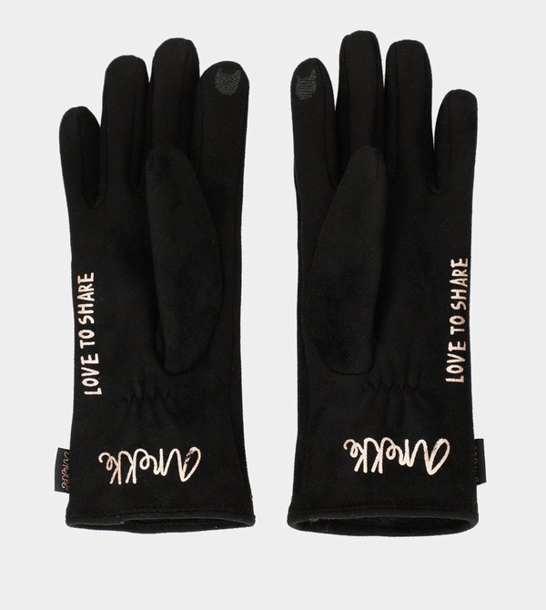 Guantes Anekke Black Fleece-lined | 607ASRNYB