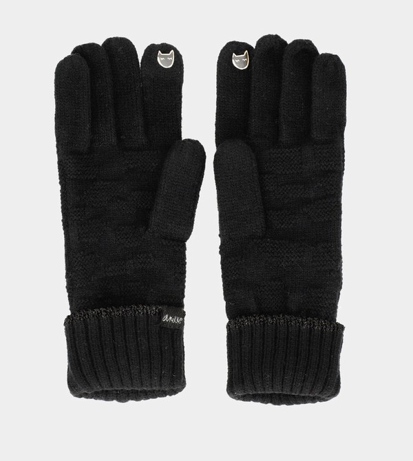 Guantes Anekke Black Knit | 167WTRXBG