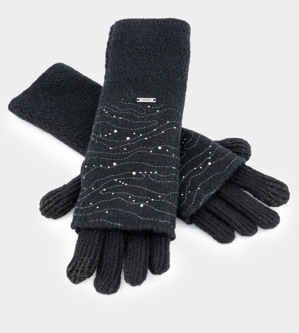 Guantes Anekke Black Knitted | 793JOZRSL