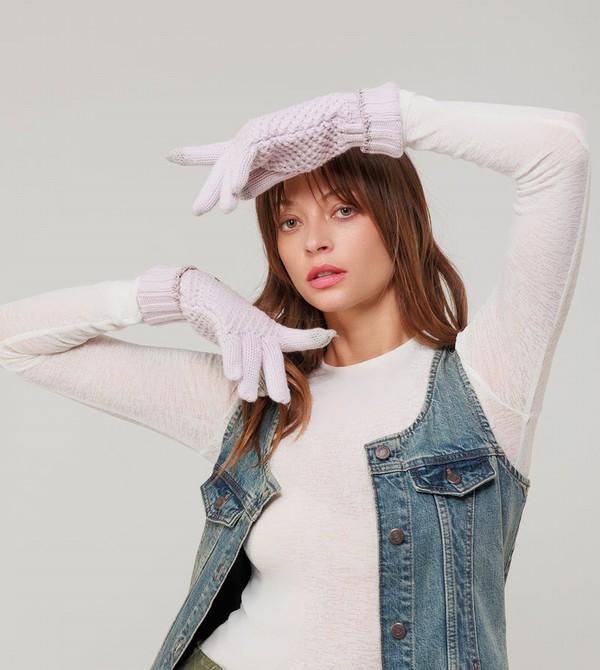 Guantes Anekke Pink Knitted | 748NYQLOC