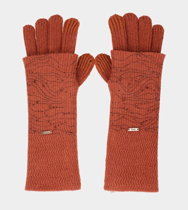 Guantes Anekke Red Knitted | 045IRYJKQ