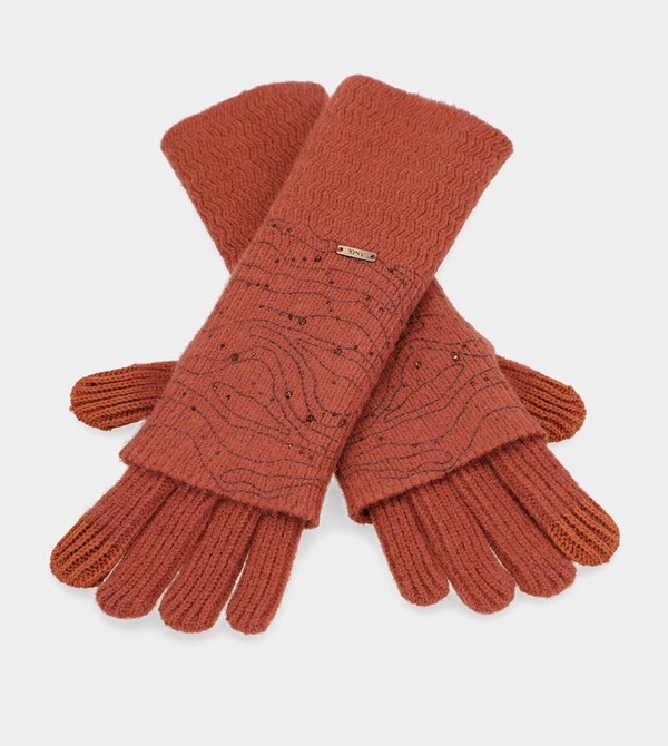Guantes Anekke Red Knitted | 045IRYJKQ