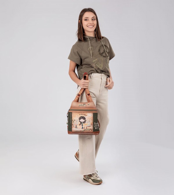 Mochilas Anekke Peace & Love Camel Anti-theft | 851LTRCXN