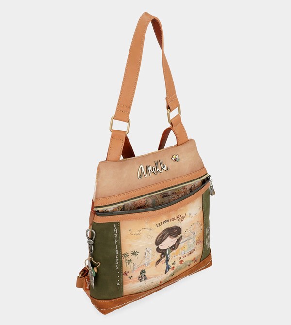 Mochilas Anekke Peace & Love Camel Anti-theft | 851LTRCXN