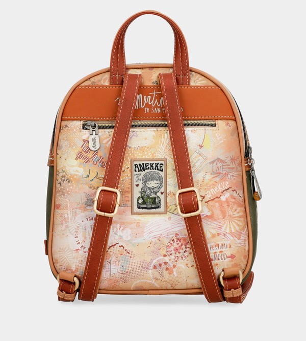Mochilas Anekke Peace & Love Camel Medium | 874GLOFAT