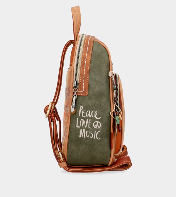 Mochilas Anekke Peace & Love Camel Medium | 874GLOFAT