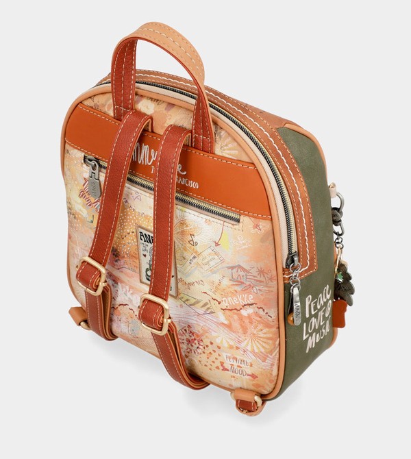 Mochilas Anekke Peace & Love Camel Medium | 874GLOFAT