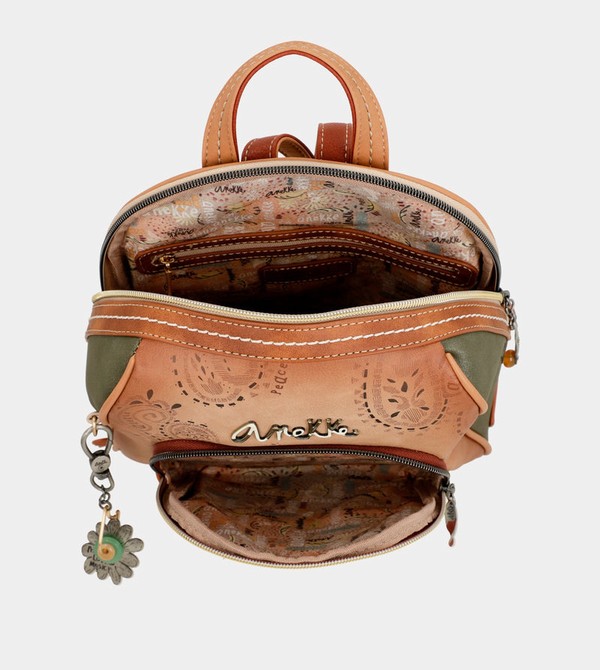 Mochilas Anekke Peace & Love Camel Medium | 874GLOFAT