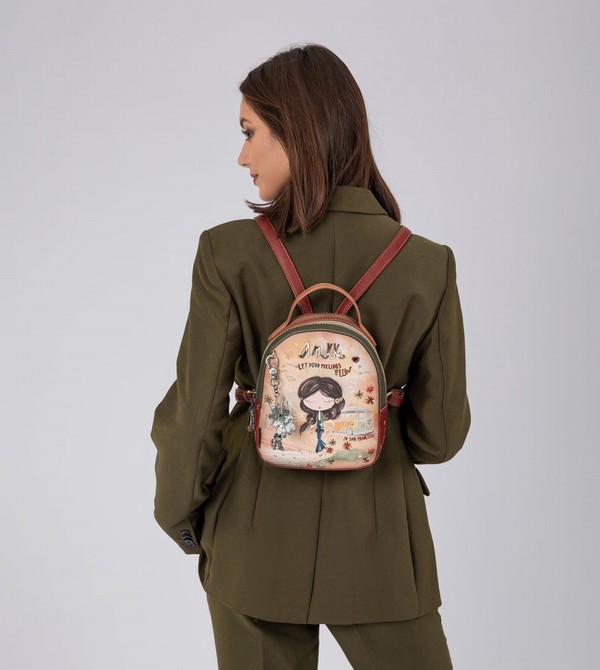 Mochilas Anekke Peace & Love Camel Small | 569KGBAPU