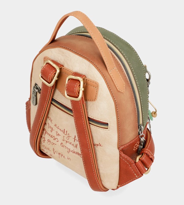 Mochilas Anekke Peace & Love Camel Small | 569KGBAPU