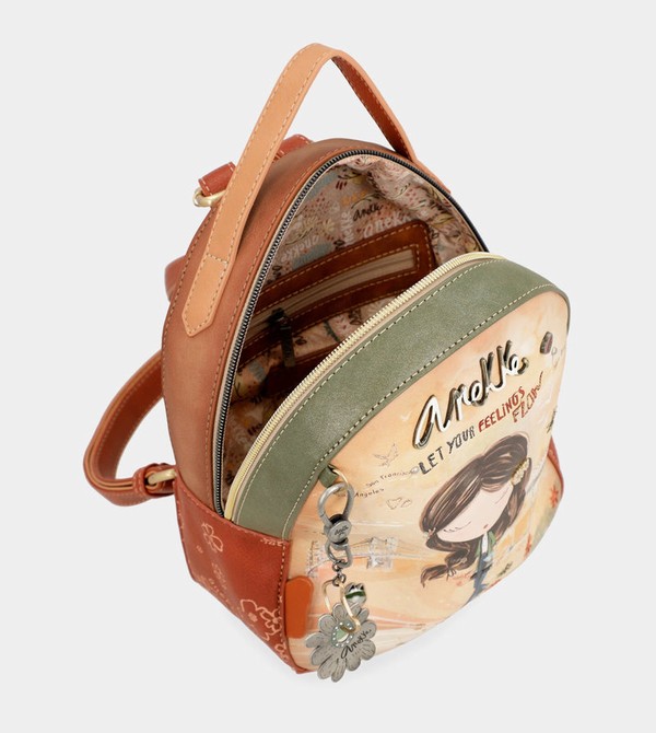 Mochilas Anekke Peace & Love Camel Small | 569KGBAPU