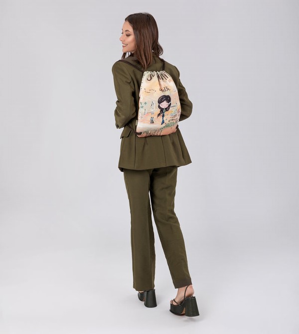 Mochilas Anekke Peace & Love Fabric Drawstring | 270EYUKRB
