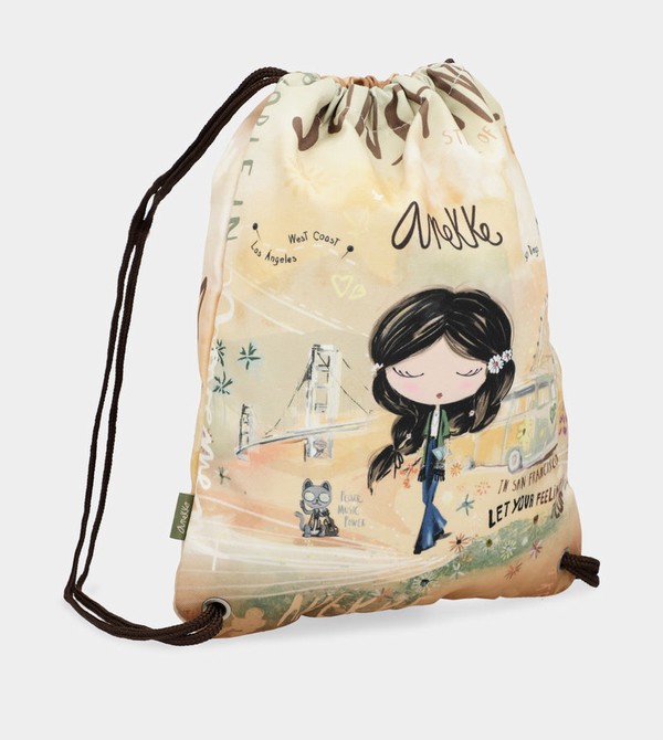 Mochilas Anekke Peace & Love Fabric Drawstring | 270EYUKRB