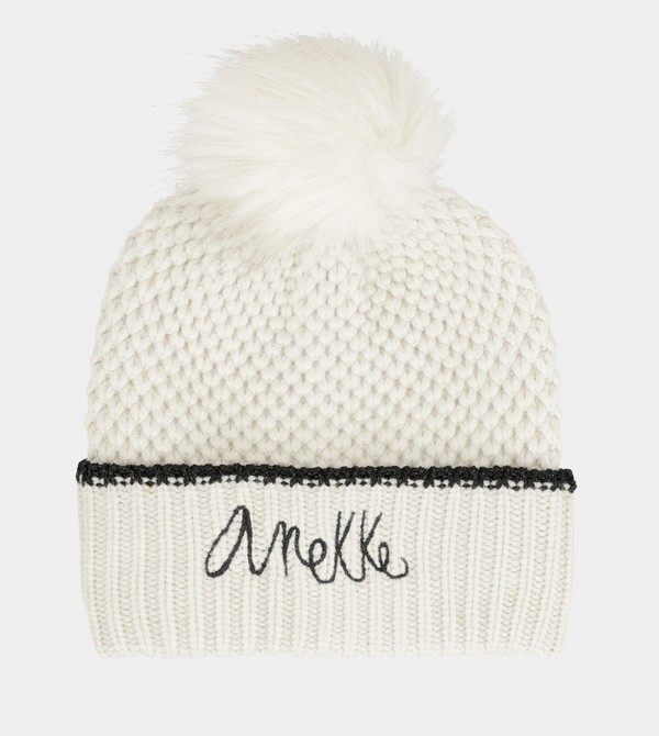 Sombreros Anekke Beige Knitted Beanie With Pompom | 351BALYNT
