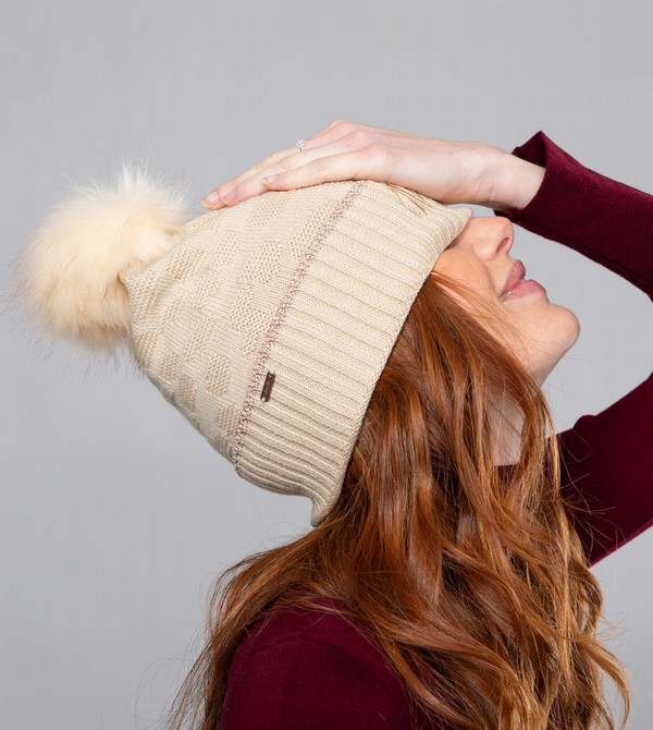 Sombreros Anekke Beige Shodō Knit | 913RTIOZE