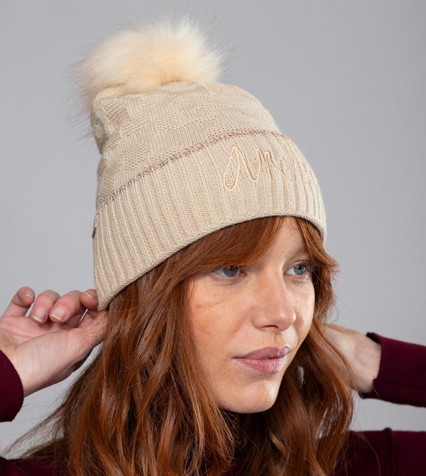 Sombreros Anekke Beige Shodō Knit | 913RTIOZE