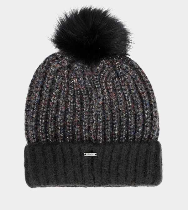 Sombreros Anekke Black Knitted Beanie With Pompom | 469JVPYUO