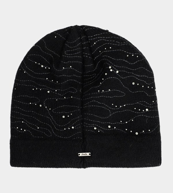 Sombreros Anekke Black Knitted Beanie | 630HUQCSP