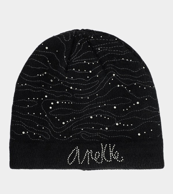 Sombreros Anekke Black Knitted Beanie | 630HUQCSP