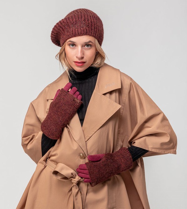 Sombreros Anekke Burgundy Knitted Beret | 710QWSCYJ