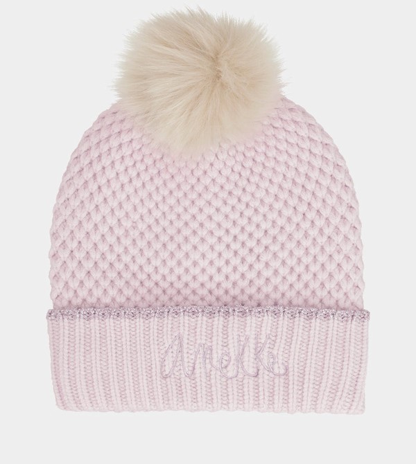 Sombreros Anekke Knitted Beanie With Pink Pompom | 879YIMDPZ