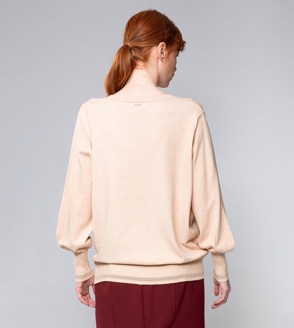 Suéteres Anekke Beige Shōen V-neck | 659QDUCZW
