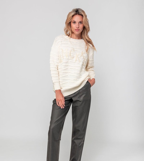 Suéteres Anekke Ecru Knitted Jumper | 103AXKICQ