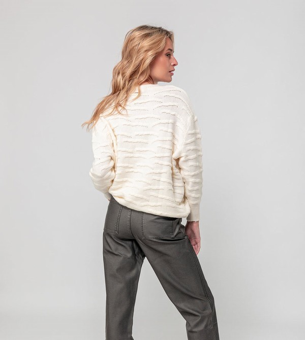 Suéteres Anekke Ecru Knitted Jumper | 103AXKICQ