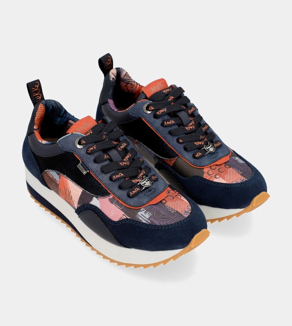 Zapatos Anekke Navy Blue Palette Patterned Sports | 963ODGSMJ