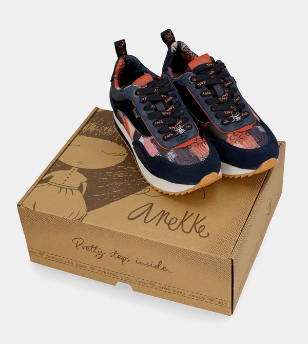 Zapatos Anekke Navy Blue Palette Patterned Sports | 963ODGSMJ