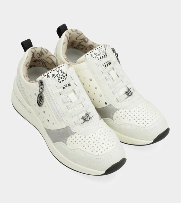 Zapatos Anekke White Wedge With Polka Dots | 095DFUWSV