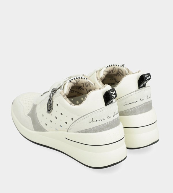 Zapatos Anekke White Wedge With Polka Dots | 095DFUWSV